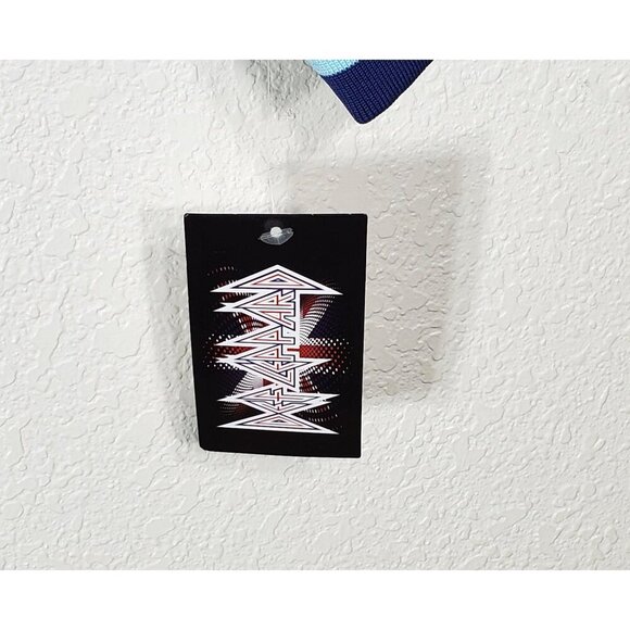 Def Leppard Youth Bomber Jacket Size 14/16 Navy Blue Polyester NWT - Picture 5 of 11